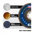 Sealey Flap Disc Zirconium 100mm 16mm Bore 120Grit