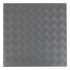 Sealey Vinyl Floor Tile with Peel & Stick Backing Silver Treadplate - Pack of 16