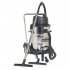 Sealey Industrial Vacuum Cleaner Wet & Dry Stainless Steel Drum with Swivel Emptying 77L 2400W