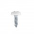 Sealey Numberplate Screw with Plastic Enclosed Head 4.8 x 18mm, White - Pack of 50