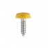 Sealey Numberplate Screw with Plastic Enclosed Head 4.8 x 18mm, Yellow - Pack of 50