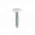 Sealey Numberplate Screw with Plastic Enclosed Head 4.8 x 24mm, White - Pack of 50