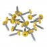 Sealey Numberplate Screw with Plastic Enclosed Head 4.8 x 24mm, Yellow - Pack of 50