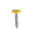 Sealey Numberplate Screw with Plastic Enclosed Head 4.8 x 24mm, Yellow - Pack of 50