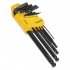 Sealey Siegen Imperial Long Ball-End Hex Key Set 9pc