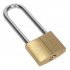 Sealey Brass Body Padlock with Brass Cylinder Long Shackle 40mm