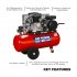 Sealey 50L Belt Drive Air Compressor with Cast Cylinders & Wheels 3hp