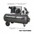 Sealey Premier 200L Belt Drive Air Compressor with Front Control Panel 3hp