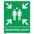 Sealey Worksafe Assembly Point Safety Sign, Rigid Plastic - Pack of 10