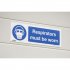 Sealey Mandatory Safety Sign - Respirators Must Be Worn - Self-Adhesive Vinyl