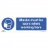 Sealey Worksafe Masks Must Be Worn Safety Sign - Rigid Plastic