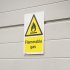 Sealey Warning Safety Sign - Flammable Gas - Rigid Plastic