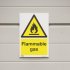 Sealey Worksafe Flammable Gas Safety Sign, Rigid Plastic - Pack of 10