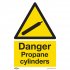 Sealey Worksafe Danger Propane Cylinders Safety Sign - Rigid Plastic