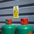 Sealey Worksafe Danger Propane Cylinders Safety Sign - Rigid Plastic