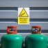 Sealey Worksafe Danger Propane Cylinders Safety Sign - Rigid Plastic