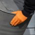 Sealey Diamond Grip Extra-Thick Nitrile Powder-Free Gloves, Orange, Large - Pack of 50