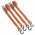 Sealey Ratchet Straps Polyester Webbing with S-Hooks 25mm x 4m 500kg Breaking Strength - Pair