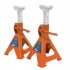 Sealey Ratchet Type Axle Stands (Pair) 2 Tonne Capacity per Stand - Orange