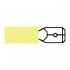 Durite - Terminal Heatshrink Yellow 6.3mm Male Spade Pack of 25 - 0-001-64