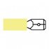 Durite - Terminal Heatshrink Yellow 6.3mm Male Spade Pack of 25 - 0-001-64